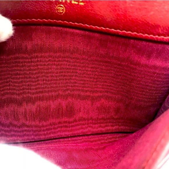 Chanel Lambskin Deep Red Wallet, dust bag and box - Picture 4 of 10